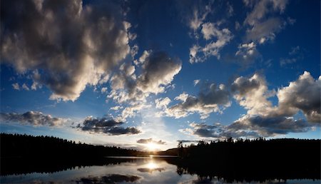simsearch:400-06408905,k - A dramatic sunset on a beautiful lake, Buskerud, Norway Stock Photo - Budget Royalty-Free & Subscription, Code: 400-04638252