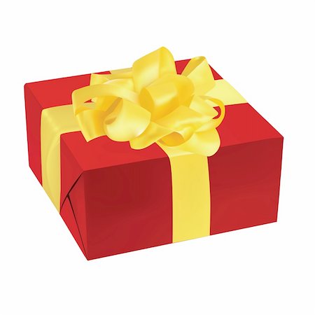 simsearch:400-04374732,k - vector illustration of red gift box golden ribbon Stock Photo - Budget Royalty-Free & Subscription, Code: 400-04638342