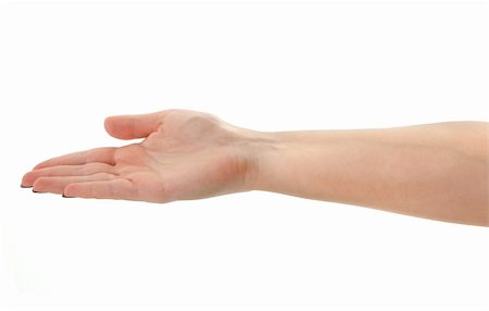 simsearch:400-04586134,k - female hand holding an invisible object isolated on white Stock Photo - Budget Royalty-Free & Subscription, Code: 400-04638375