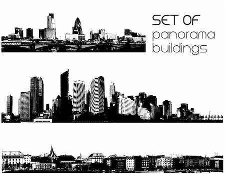 Set of cities. Vector Stock Photo - Budget Royalty-Free & Subscription, Code: 400-04630811
