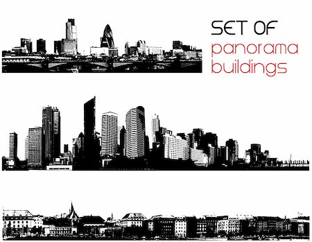 Set of cities. Vector Stock Photo - Budget Royalty-Free & Subscription, Code: 400-04630812