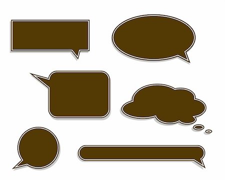simsearch:400-04320168,k - Set of brown speech labels. Vector art Stock Photo - Budget Royalty-Free & Subscription, Code: 400-04630835