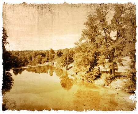 painterly - old-fashioned artistic landscape Stock Photo - Budget Royalty-Free & Subscription, Code: 400-04630949