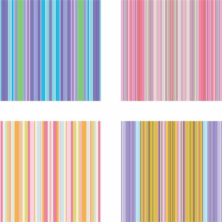 Four retro (seamless) vector stripe patterns in bright colors Foto de stock - Super Valor sin royalties y Suscripción, Código: 400-04631434