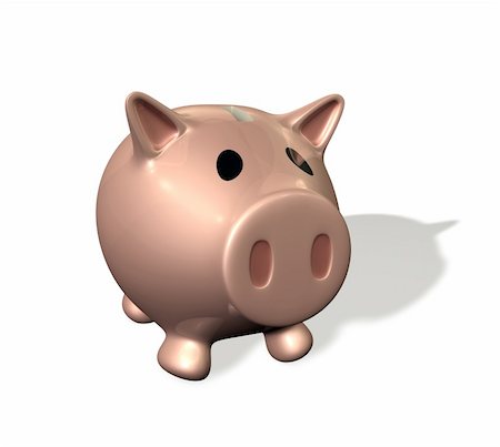3d rendered illustration of a cute cartoon piggybank Stock Photo - Budget Royalty-Free & Subscription, Code: 400-04632083