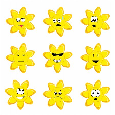 simsearch:400-04790516,k - Sunny icon set. Vector illustration. Stock Photo - Budget Royalty-Free & Subscription, Code: 400-04632807