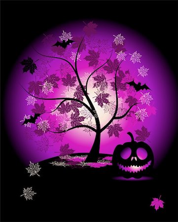 simsearch:400-05325412,k - Halloween pumpkins illustration Stock Photo - Budget Royalty-Free & Subscription, Code: 400-04644437