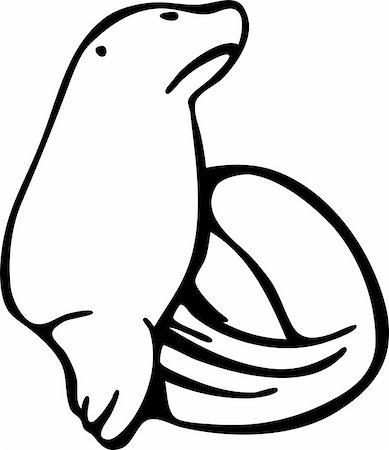 simsearch:400-04533218,k - Hand drawn image of a seal. Stock Photo - Budget Royalty-Free & Subscription, Code: 400-04645692
