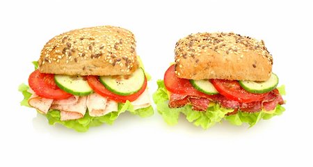 simsearch:700-01716556,k - Fresh sandwich with vegetables Photographie de stock - Aubaine LD & Abonnement, Code: 400-04646365