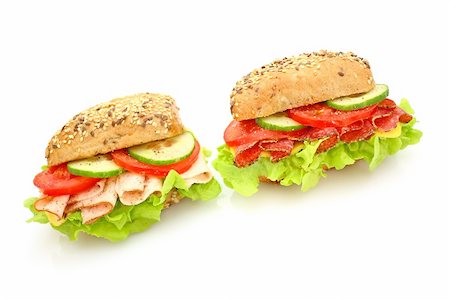 simsearch:700-01716556,k - Fresh sandwich with vegetables Photographie de stock - Aubaine LD & Abonnement, Code: 400-04646366