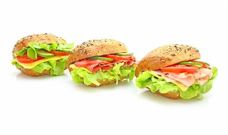 simsearch:700-01716556,k - Fresh sandwich with vegetables Photographie de stock - Aubaine LD & Abonnement, Code: 400-04646374