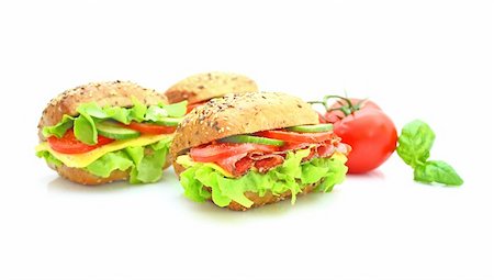 simsearch:700-01716556,k - Fresh sandwich with vegetables Photographie de stock - Aubaine LD & Abonnement, Code: 400-04646376