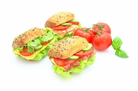 simsearch:700-01716556,k - Fresh sandwich with vegetables Photographie de stock - Aubaine LD & Abonnement, Code: 400-04646377