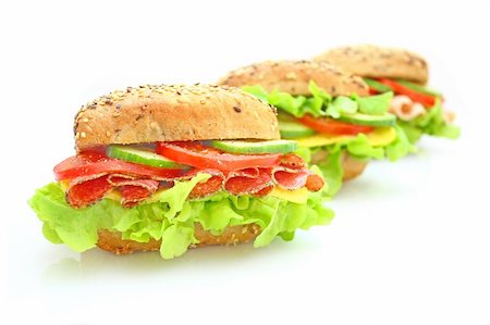 simsearch:700-01716556,k - Fresh sandwich with vegetables Photographie de stock - Aubaine LD & Abonnement, Code: 400-04646372