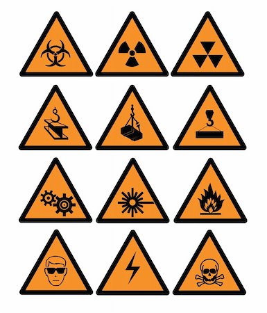 exploding electricity - Hazard  and safety vector signs Stock Photo - Budget Royalty-Free & Subscription, Code: 400-04646999