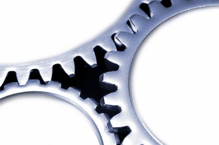 simsearch:700-03601449,k - Close-up of three steel gears on white. Copy space. Stock Photo - Budget Royalty-Free & Subscription, Code: 400-04647473