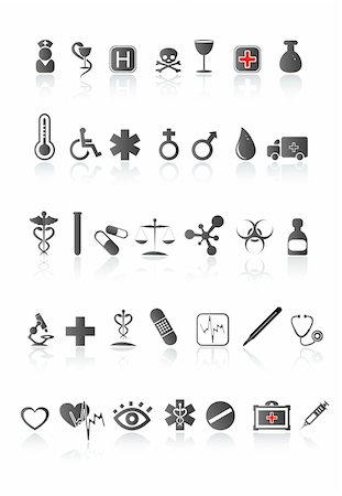 stethoscope icon - medical icon set. Vector illustration Stock Photo - Budget Royalty-Free & Subscription, Code: 400-04648033