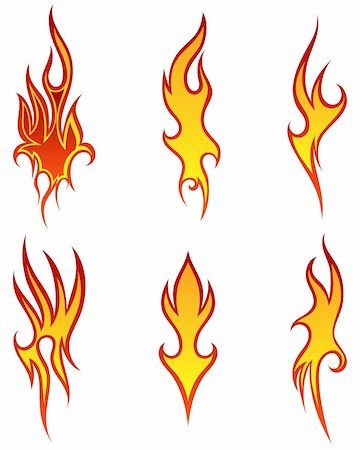 simsearch:400-04159167,k - Set of different fire patterns for design use Stock Photo - Budget Royalty-Free & Subscription, Code: 400-04648835