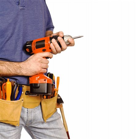 simsearch:400-03947919,k - fine image of handyman, detail on red drill Stock Photo - Budget Royalty-Free & Subscription, Code: 400-04649781