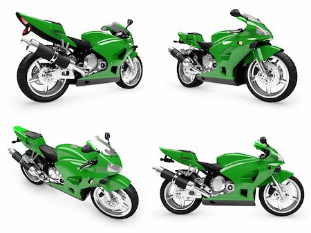 Isolated collection of bikes over white background Stock Photo - Budget Royalty-Free & Subscription, Code: 400-04640491