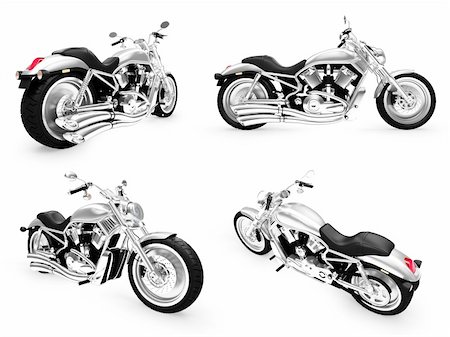 Isolated collection of bikes over white background Stock Photo - Budget Royalty-Free & Subscription, Code: 400-04640492