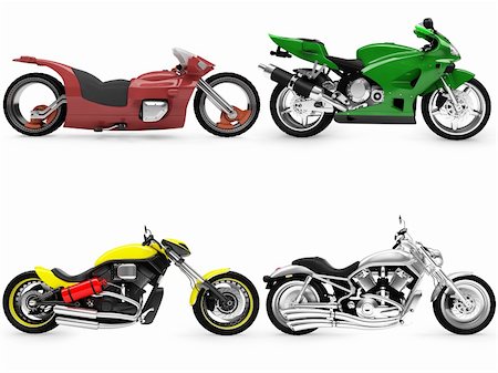 Isolated collection of bikes over white background Stock Photo - Budget Royalty-Free & Subscription, Code: 400-04640493