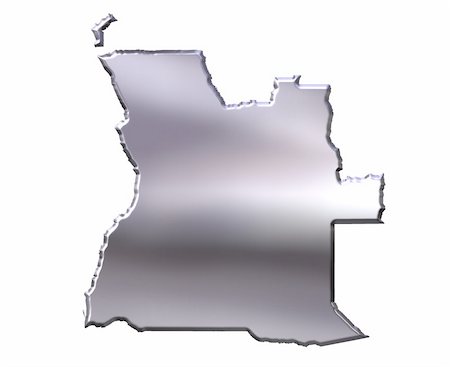simsearch:400-05172499,k - Angola 3d silver map isolated in white Stock Photo - Budget Royalty-Free & Subscription, Code: 400-04642338