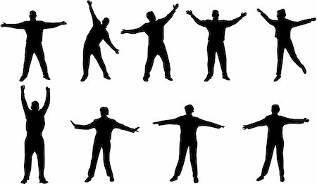 simsearch:400-04337089,k - jumping silhouettes silhouettes Stock Photo - Budget Royalty-Free & Subscription, Code: 400-04643011