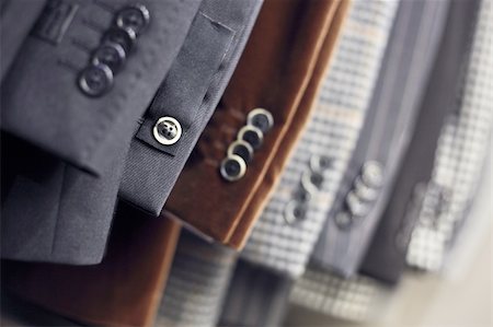 simsearch:400-04739257,k - Detail of men's jackets' line in a shop, DOF Stock Photo - Budget Royalty-Free & Subscription, Code: 400-04654272