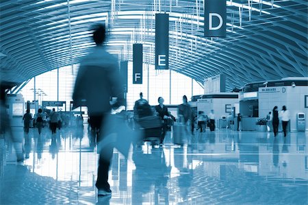 the interior of the pudong airport in shanghai china. Stock Photo - Budget Royalty-Free & Subscription, Code: 400-04654801