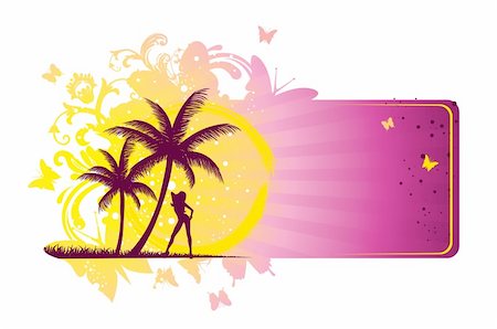 Summer background, vector Stock Photo - Budget Royalty-Free & Subscription, Code: 400-04655938