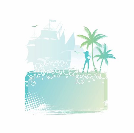 Summer background, vector Stock Photo - Budget Royalty-Free & Subscription, Code: 400-04655966