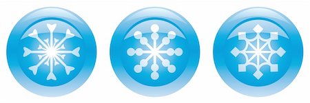 simsearch:400-07053830,k - Three blue buttons with snowflakes. Vector illustration. Stock Photo - Budget Royalty-Free & Subscription, Code: 400-04656313