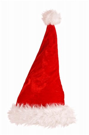 simsearch:400-08491819,k - fine image of classic cap of santa claus isolated on white background Photographie de stock - Aubaine LD & Abonnement, Code: 400-04657080