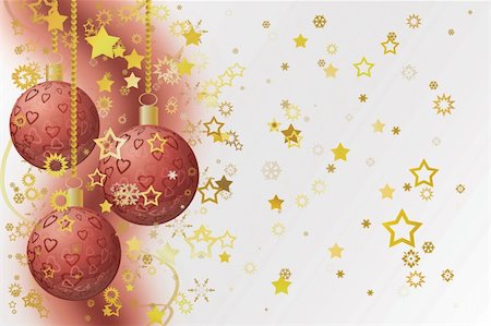 simsearch:400-05381288,k - Christmas background with red ball and place for text Stock Photo - Budget Royalty-Free & Subscription, Code: 400-04657215
