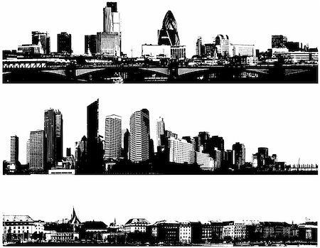 Set of cities. Vector Stock Photo - Budget Royalty-Free & Subscription, Code: 400-04657255