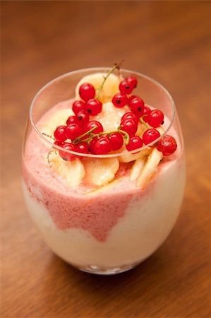 simsearch:824-07586355,k - Delicious fruit shake in a glass (strawberry, banana, currant) Stock Photo - Budget Royalty-Free & Subscription, Code: 400-04658517