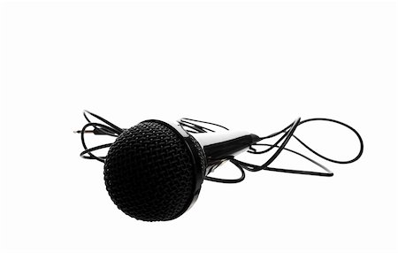 simsearch:400-04278064,k - A black studio microphone shot on a white background. Stock Photo - Budget Royalty-Free & Subscription, Code: 400-04658774