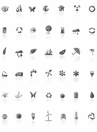 simsearch:400-05365649,k - black enviroment icons Stock Photo - Budget Royalty-Free & Subscription, Code: 400-04659161