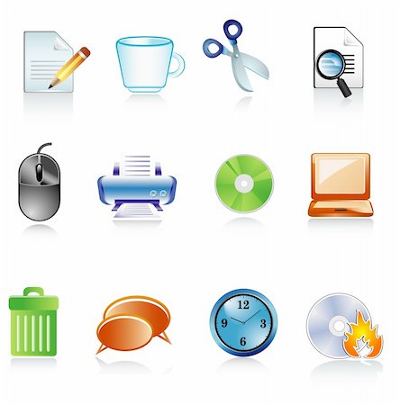Simple  icons Stock Photo - Budget Royalty-Free & Subscription, Code: 400-04659172