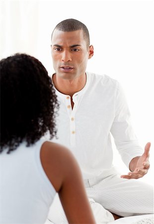 Close-up of a couple having a row in the bedroom Stock Photo - Budget Royalty-Free & Subscription, Code: 400-04659919