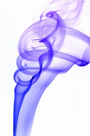 Abstract blue smoke over  white background Photographie de stock - Aubaine LD & Abonnement, Code: 400-04650286