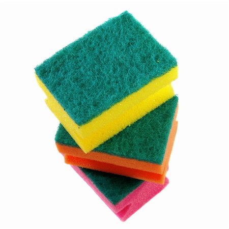 simsearch:400-04287497,k - three colorful sponges. Isolated over white. Stock Photo - Budget Royalty-Free & Subscription, Code: 400-04650289