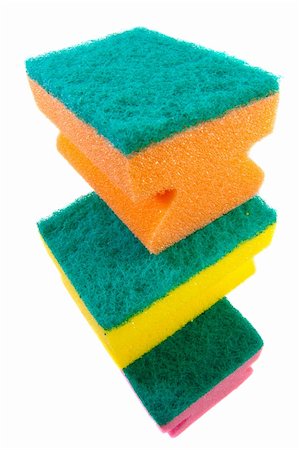simsearch:400-04287497,k - three colorful sponges. Isolated over white. Stock Photo - Budget Royalty-Free & Subscription, Code: 400-04651484
