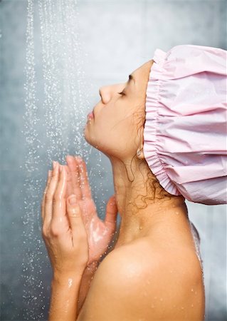 girl is in the shower Stock Photo - Budget Royalty-Free & Subscription, Code: 400-04652790