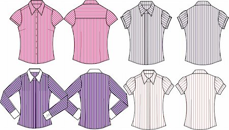 lady fashion stripe tops Stock Photo - Budget Royalty-Free & Subscription, Code: 400-04665343