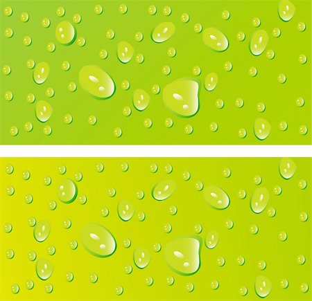 beautiful decoration water drops on green background Stock Photo - Budget Royalty-Free & Subscription, Code: 400-04665797