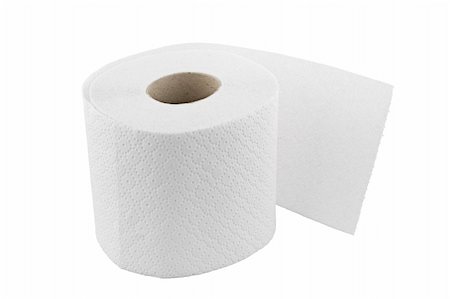 simsearch:400-05303863,k - one roll of soft toilet paper isolated on white Stock Photo - Budget Royalty-Free & Subscription, Code: 400-04666014