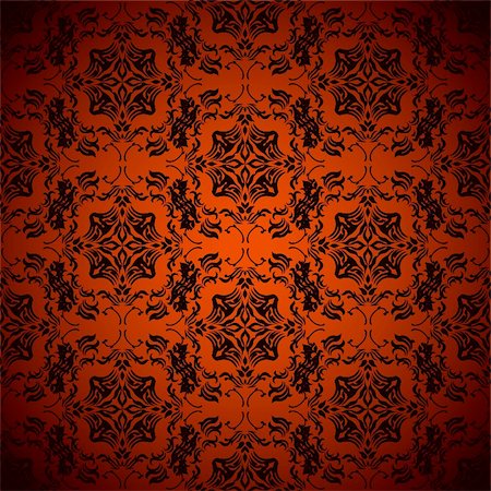 flores - Bright blood red wallpaper with seamless repeating design Stock Photo - Budget Royalty-Free & Subscription, Code: 400-04666186