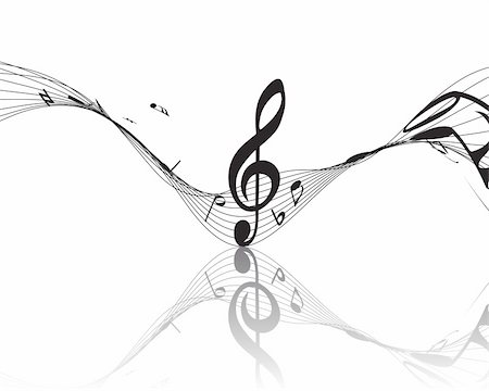 simsearch:400-04653339,k - Vector musical notes staff background for design use Stock Photo - Budget Royalty-Free & Subscription, Code: 400-04666630